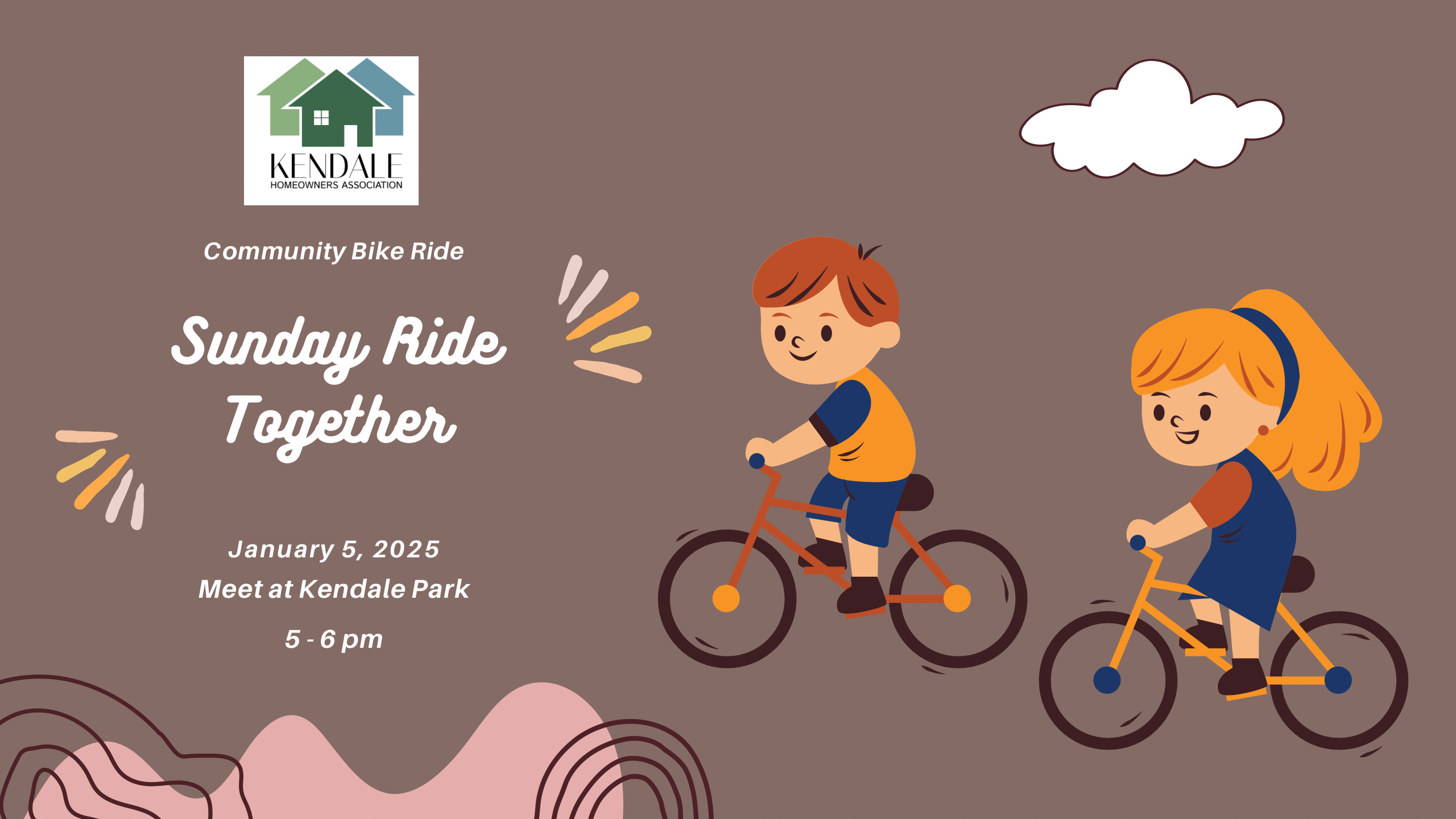A flyer for the Community Bike Ride