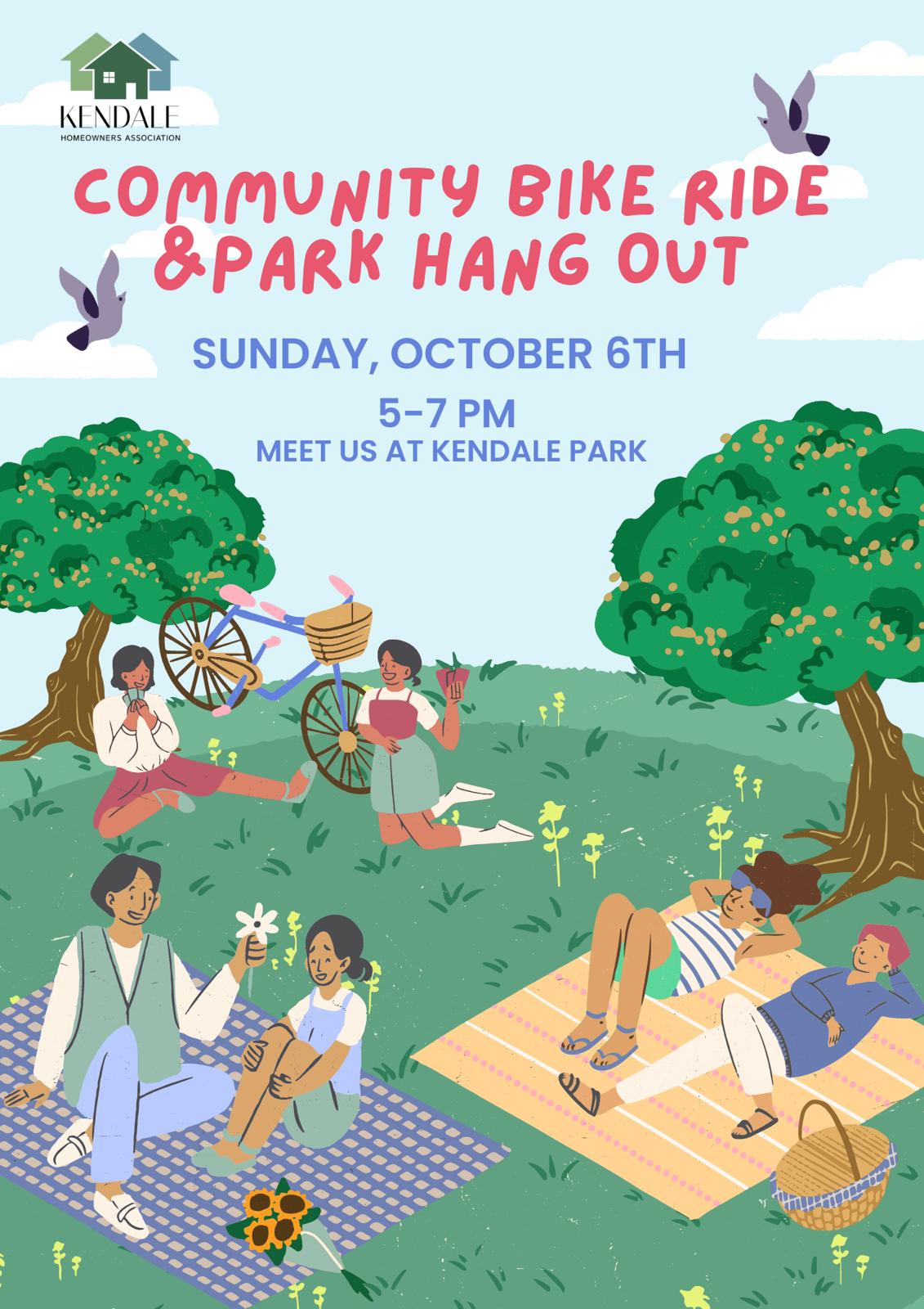A flyer for the Community Bike Ride event