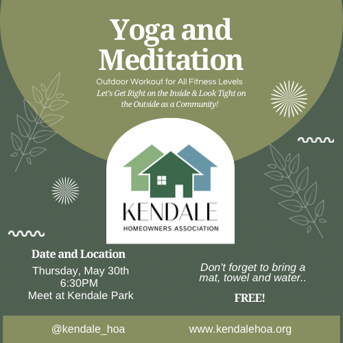 A flyer for the Yoga and Meditation event